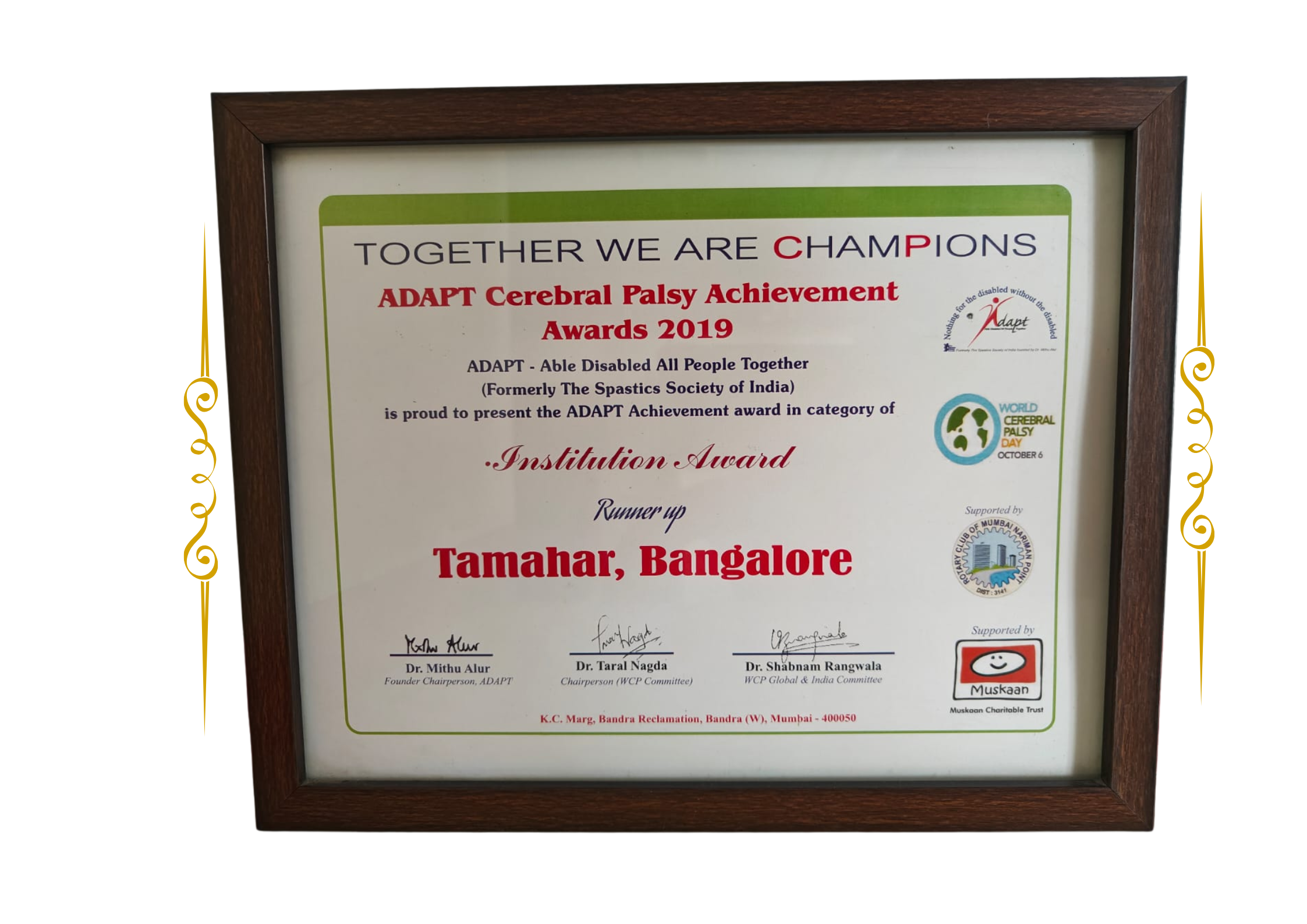 ADAPT Cerebral Palsy Achievement Award - 2019